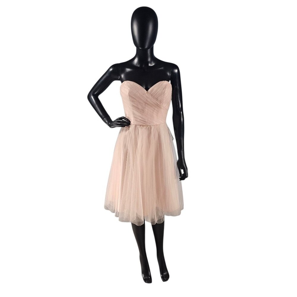 Blush Tulle Sweetheart Short Party Dress - Mori Lee